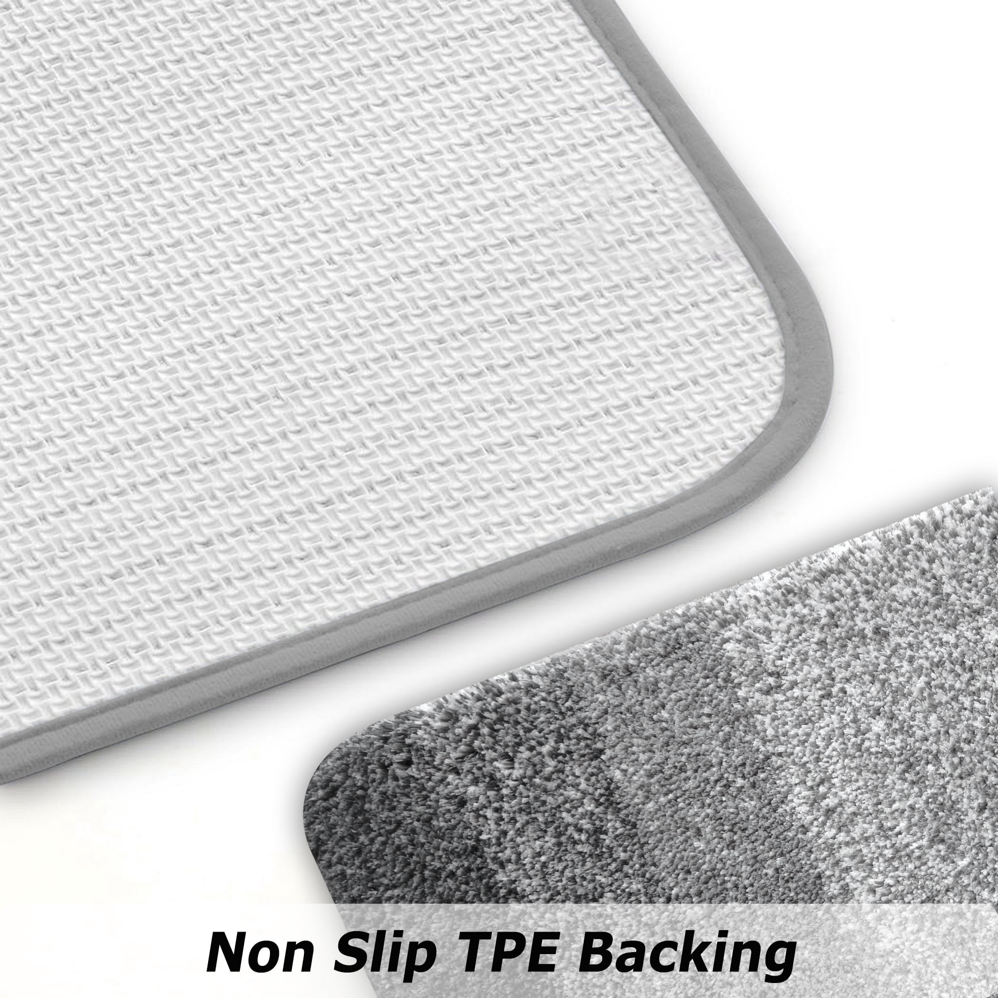 Artnice Microfiber Washable Bathroom Rugs, 24"x35" Gray Absorbent Bath Mats, Non-Slip Plush Ultra Soft Bathroom Mats