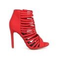 thumbnail image 2 of New Women Liliana Nikia-13 Nubuck Caged Peep Toe Criss Cross Single Sole Sandal, 2 of 5