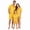 Style5:Yellow, variant on AceBaby Family Matching Pajamas Set Summer Solid Colors Short Sleeves Shirt and Elastic Shorts for Loungewear Soft Sleepwear