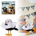 thumbnail image 3 of Halloween Standing Bird Figurine Halloween Decorations Indoor Ghost Bird Figurine Handmade Cute Fabric Standing Birds Halloween Ornaments Tabletop Decor for Home Indoor - A, 3 of 8