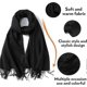 thumbnail image 4 of Bufanda y chal de pashmina de lana para mujeres y hombres, chal de pashmina, manta para bodas, fiestas y niñas, bufandas grandes y suaves., 4 of 5