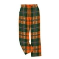 thumbnail image 4 of DDAPJ pyju Women's Plaid Fleece Pajama Pants Soft Plush Sleepwear Bottoms Fuzzy Warm Lounge Pj Pants with Pockets Orange XXXL, 4 of 5
