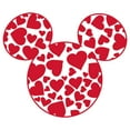 thumbnail image 2 of Girl's Mickey & Friends Mickey Mouse Logo Filled With Hearts  Graphic Tee White X Small, 2 of 4