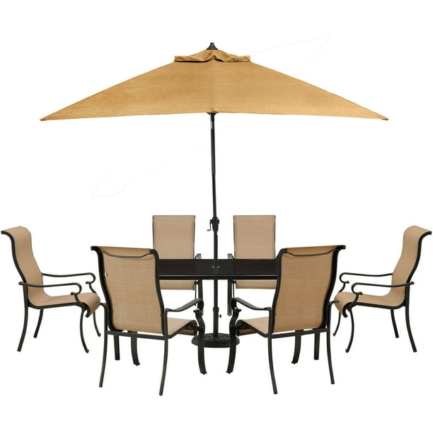 Cambridge Outdoor Hammond 7Piece Outdoor Dining Set with GlassTop