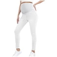 thumbnail image 5 of YABCSAZ Women's Maternity Jeans Over the Belly Comfy Stretchy Ripped Distressed High Waist Denim Jeggings Skinny Pregnancy Pants Maternity Leggings for Women Gifts for Women, 5 of 6