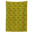 thumbnail image 2 of Ethnic Tablecloth, Abstract Traditional Different Color Evil Eye, Rectangle Satin Table Cover Accent for Dining Room and Kitchen, 52" X 70", Yellow Multicolor, by Ambesonne, 2 of 2