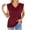Red, variant on Womens Tank Tops Split Neck Flutter Sleeve Clean Shoulder Line Creates Refreshing Breathable Casual Style,Sizes S-2XL