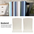 thumbnail image 5 of YAHHU 2‑Pack White Plastic Bookends – Sturdy for Books, Magazines, CDs & More, 5 of 7