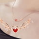 thumbnail image 4 of Collar de circonita con alas de ángel, moderno y femenino., 4 of 9