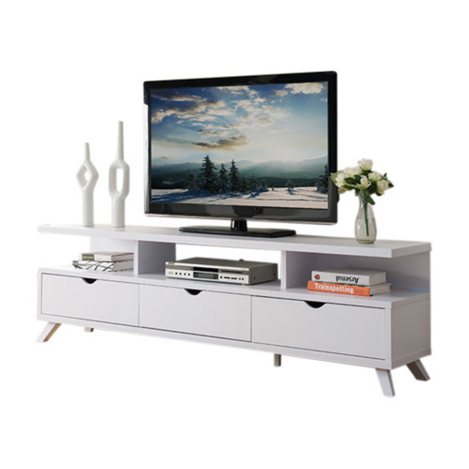 Smart Home 75 in. TV Stand White