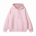 thumbnail image 3 of COSFO Hooded Men Sweatshirts Pullover Pink Long Sleeve Cotton Shirts Casual Winter with Pocket Relaxed Fit Hoodie Men, 3 of 4