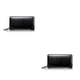 thumbnail image 4 of Minnieouse Cartera de hombre Vintage grande largo monedero doble cremallera monedero Casual tarjetero múltiples compartimentos paquete bolsas Negro 2piezas, 4 of 6