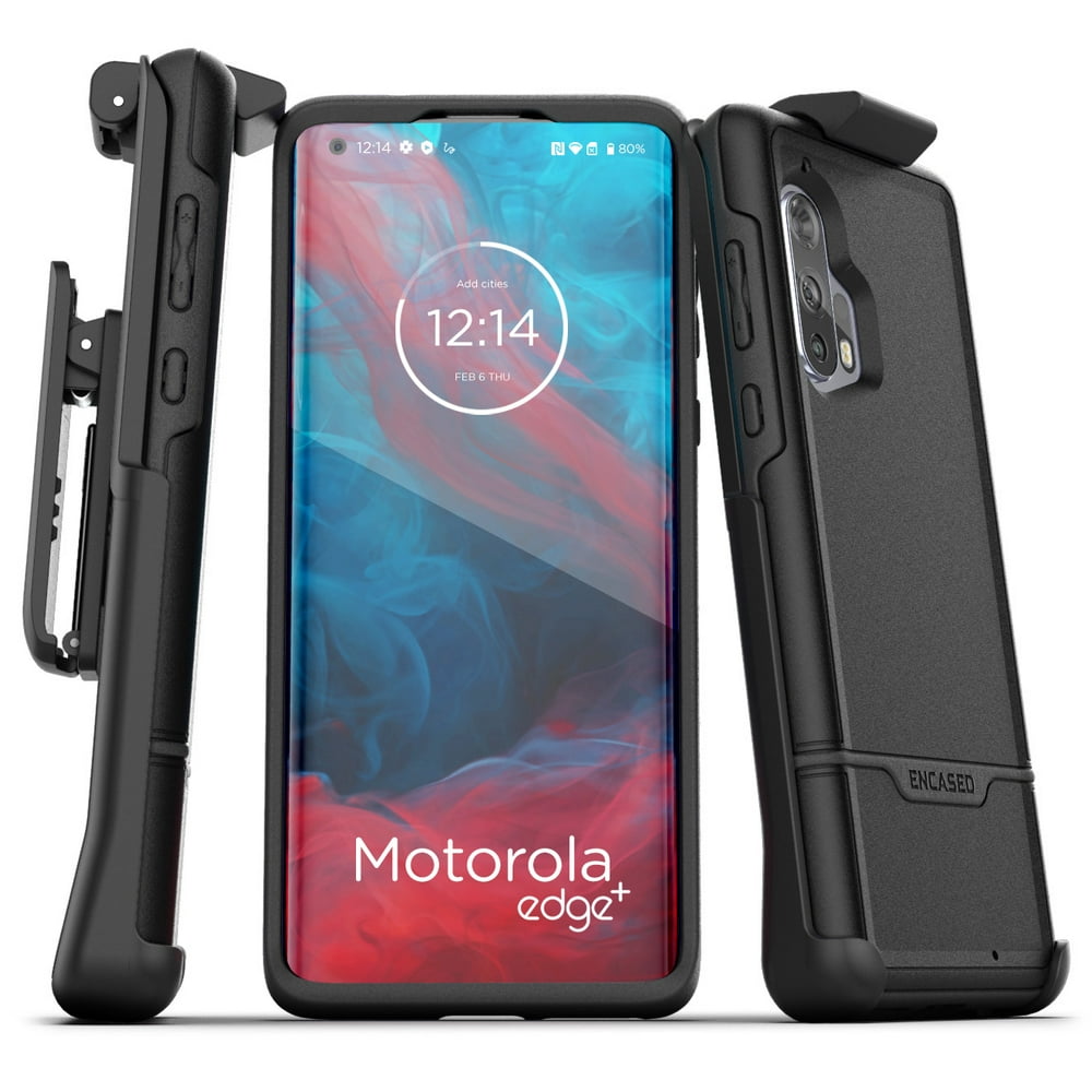 Motorola Edge Plus Belt Clip Protective Holster Case (2020 Rebel Armor