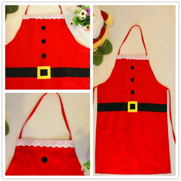 Delantales de franela de Feliz Navidad para mujer, delantal de cocina para restaurante, delantal impermeable