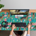 thumbnail image 4 of Long Mouse Pads for Desk,German Shepherd Dog and Flower Desk Mats on Top Of Desks, Desk Mouse Pad Extra Large with 3mm Non-Slip Base and Stitched Edge for Gaming,Office,Work,Home 47.3"x23.6", 4 of 6