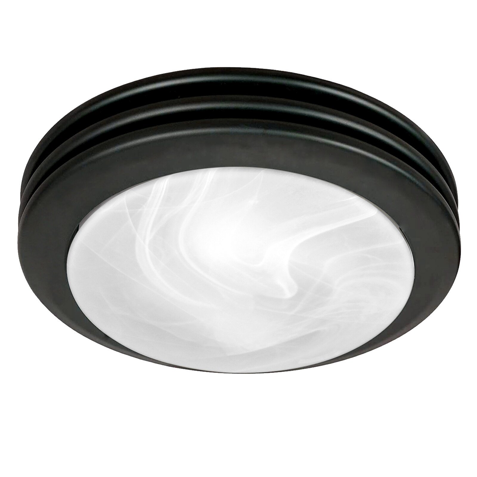 Ultra Quiet Bathroom Exhaust Fan with LED Light 80CFM 2.0 Sones Round Bathroom  Ventilation Fan Matte Black - Walmart.com