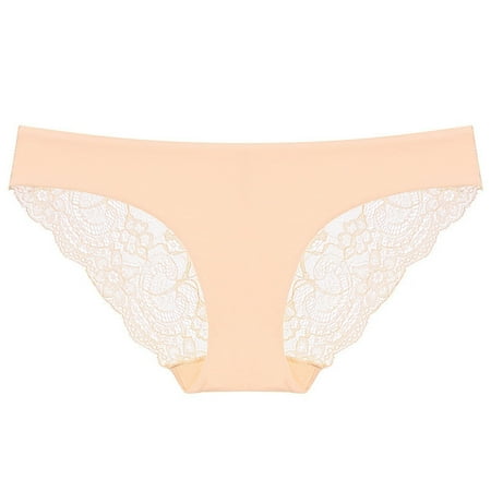 

cuitcosohg High Rise Underwear Women 1PC Ladies Low-Rise Transparent Lace Panties Breathable Quality Underpants Polyester Lace Thong Plus Size Panties