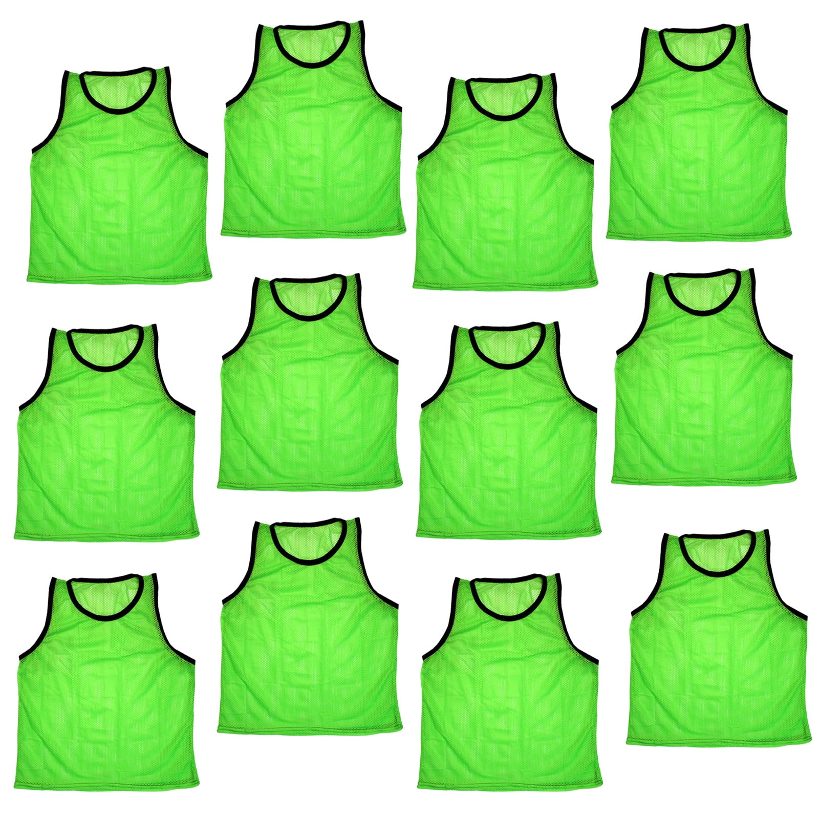 Youth Green Scrimmage Training Vests Pinnies, Quantity 12