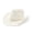 White, variant on AWZXDE Unisex Summer Hollowed Out Straw Sun Hat For Men Women Handmade Western Cowboy Style Beach Cap
