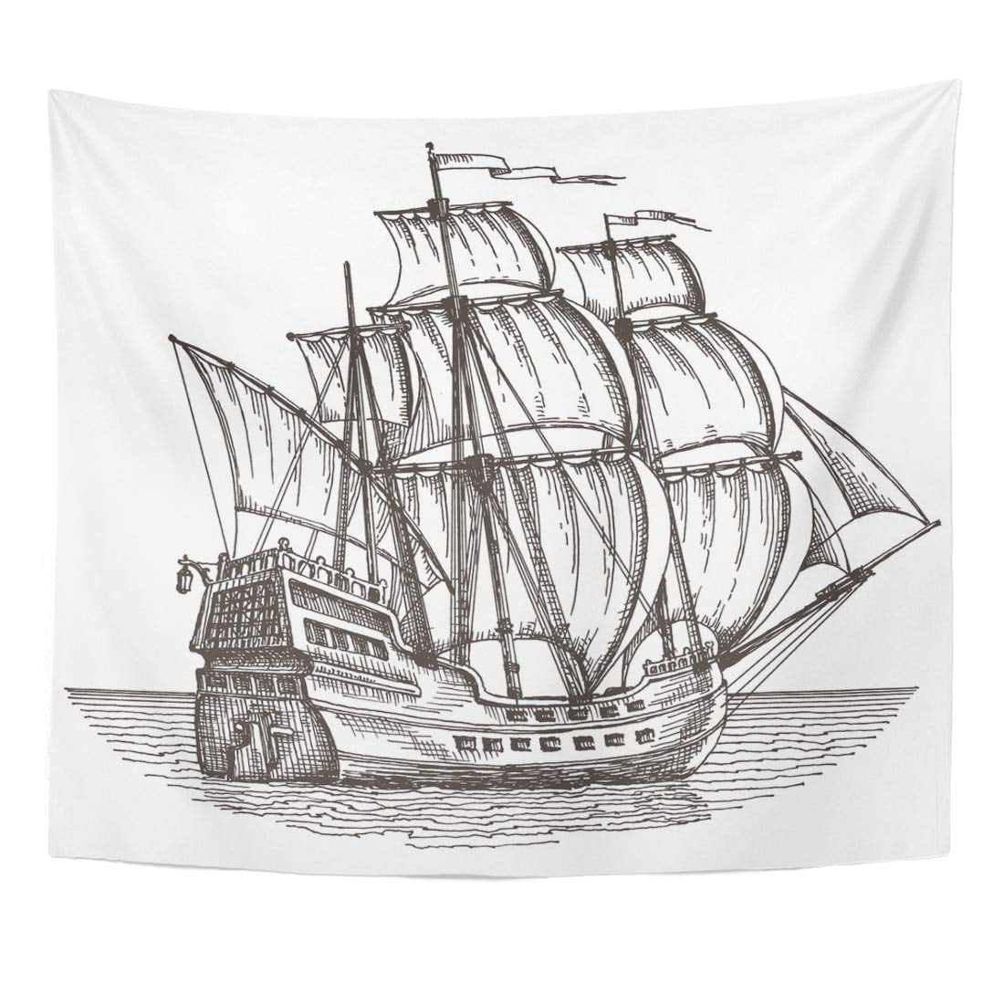 Vintage Speed Boat Tapestry Wall Art