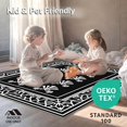 thumbnail image 4 of ODIKA 8'x10' Machine Washable Non-Slip Area Rug, Art Fan Motif with Interlocking Metallic Highlights High Traffic Rug, Black, 364783, 4 of 7