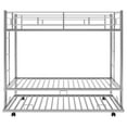 thumbnail image 5 of Twin over Twin Bunk Bed with Trundle, Easy Assembly, Includes 2 Ladders & 4 Easy-Glide Casters, 5 of 14