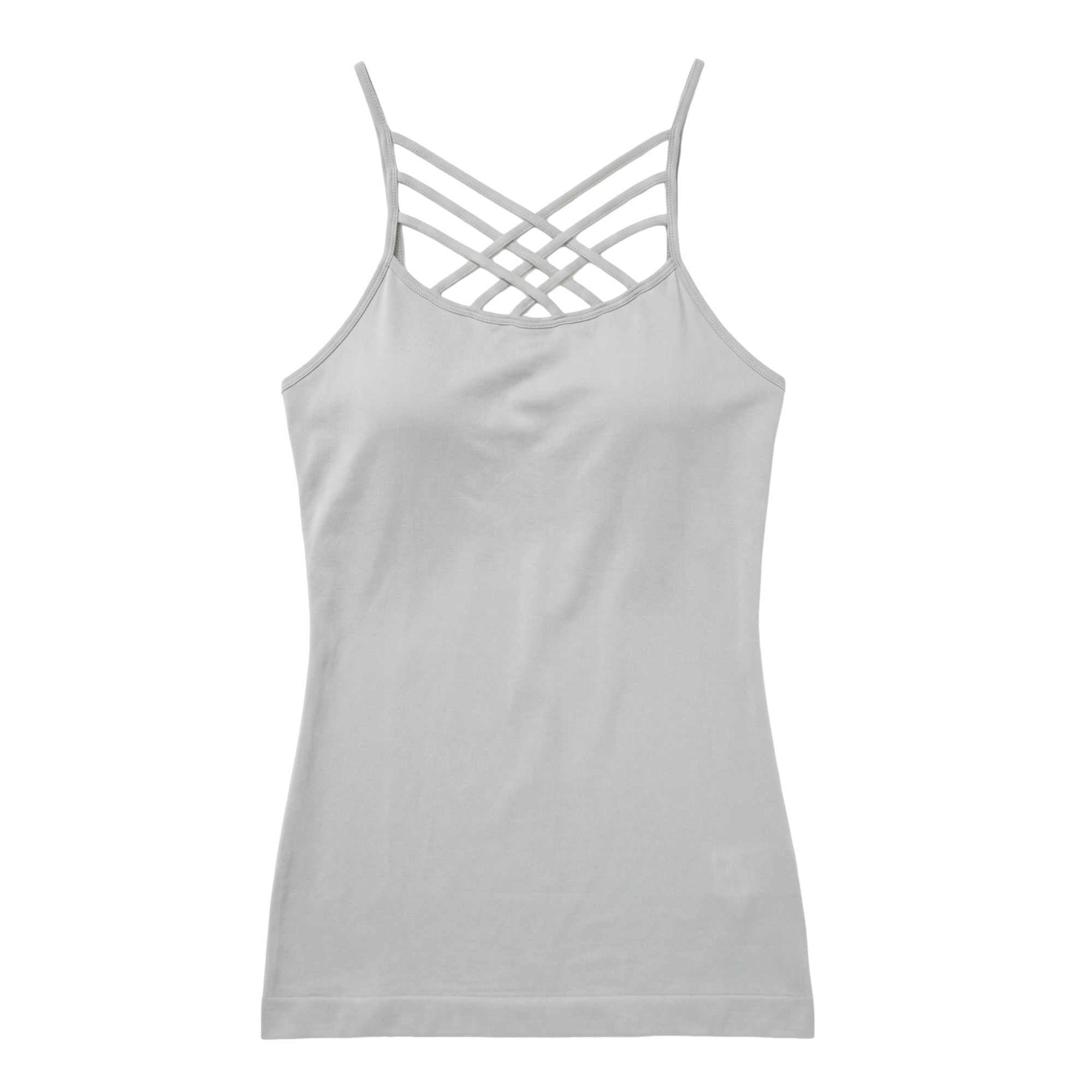 Women's Seamless Triple Criss-Cross Front Cami Tank Top, Crimson