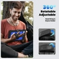 thumbnail image 4 of SaniMore for iPad Air 11 2024 Case, 3 Layers Multi-Functional Cover with Pencil Holder Shoulder & Hand Strap 360° Rotatable Kickstand ShockAirof Airtective Shell, Blue+Black, 4 of 11