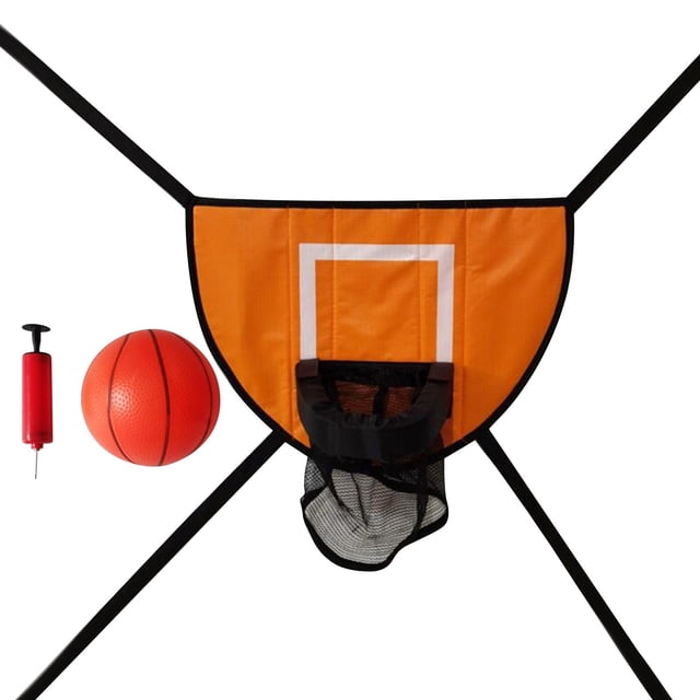 Baohd Trampoline Basketball Hoop Goal Game Outdoor a with Hoop Orange Children ball Basketball