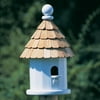 14" Fully Functional White Classic Mini Outdoor Garden Birdhouse