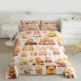 thumbnail image 2 of Feelyou Kids Cute Capibara Full Size Comforter Sets, Rustic Flower Bedding Comforter Set, Kawaii Cartoon Truck Animal Reversible Bedding Sets, Super Cozy Room Decor, 3 Pieces, 2 of 8