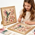 thumbnail image 3 of Luckky Hummingbird Pearl Art DIY Kit,Framed Elegant Bird and Flower Diamond Painting Kit,Pearl Diamond Art Supplies for Adult Beginners and Enthusiasts,Handmade Gift & Home Wall Decoration, 3 of 5