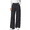 Black, variant on Sundazz Women's Stretchy Wide Leg Jeans Elastic Waist Knit Denim Pants with Seamed Front