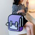 thumbnail image 2 of Student Backpack Cute Cartoon Large Capacity Waterproof Adjustable Strap Smooth Zipper Book Storage Unisex 2D Drawing Girls Boys Daypack Travel Rucksack for Daily Use, 2 of 7