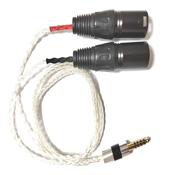4.4mm Balanced Male to Dual XLR Audio Adapter Cable - High-Quality Sound Transmission 0.5m