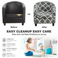 thumbnail image 6 of TOPCHANCES 2-Piece Stretch Club Chair Slipcover, Printed Armchair Covers Tub Chair Slipcover for Bar Counter Living Room, Gray #2, 6 of 8