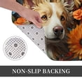 thumbnail image 6 of Gaeub Vintage Colorful Flower Puppy Print Door Mat with Heavy Duty Backing,Welcome Mats for Entryway, Flannel Anti-Slip Doormat, Garge Porch Entryway Mat,16x24in Outdoor Indoor Welcome Mat, 6 of 7