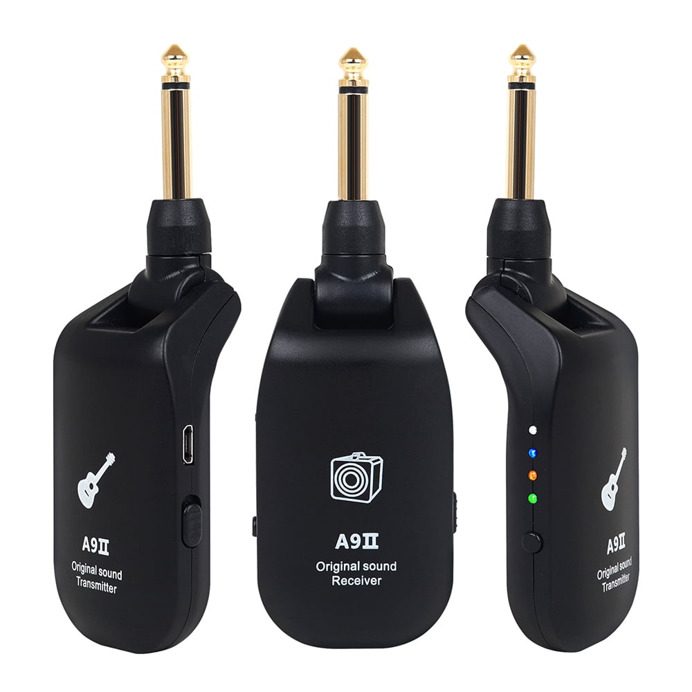 RIWPKFH Wireless Guitar System Built-In Rechargeable 4 Channels Guitar Transmitter Receiver For Electric Guitar Bass Parts Guitar Pickup