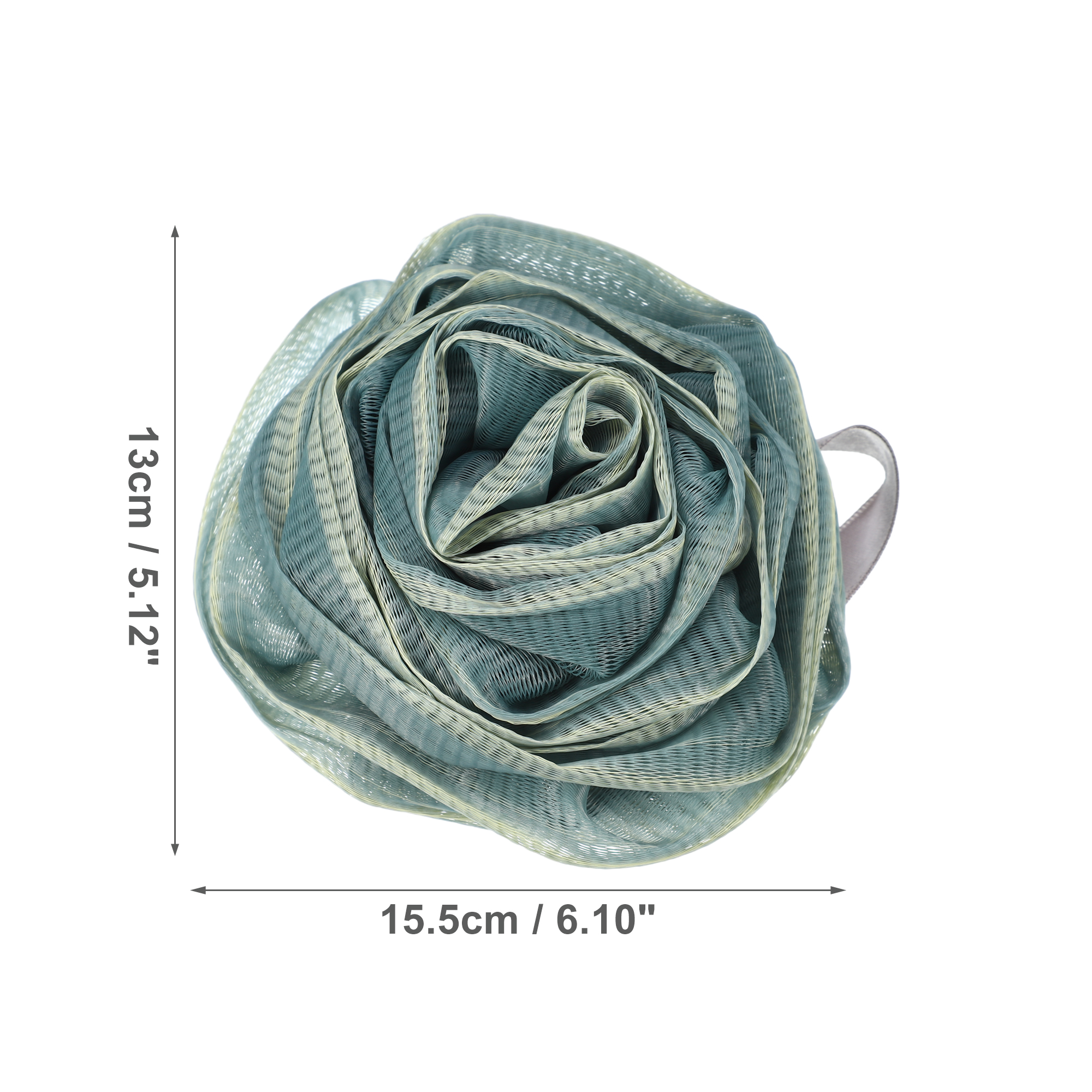 Unique Bargains 1Pc Bath Shower Loofah Sponge Body Puff 6.10"x5.12"x1.85" Dark Green