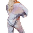 thumbnail image 2 of Elastic Waist Women Tie-Dye Print Sport Set Sleepwear Nightwear, 2 of 3