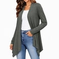 thumbnail image 4 of Enjoytime Lightweight Cardigans for Women Long Sleeve Open Front Cardigan Casual Fall Fashion Asymmetrical Hem Knit Coat, 4 of 6