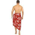 thumbnail image 2 of HAPPY BAY Men's Swim Trunk Swimsuits Sarong Pareo Wrap One Size Crimson, Beach Summer Vacation Party, 2 of 5