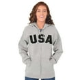 thumbnail image 3 of United States of America USA Patriot Unisex Fleece Graphic Zip Up Hoodie Brisco Brands 4X, 3 of 6
