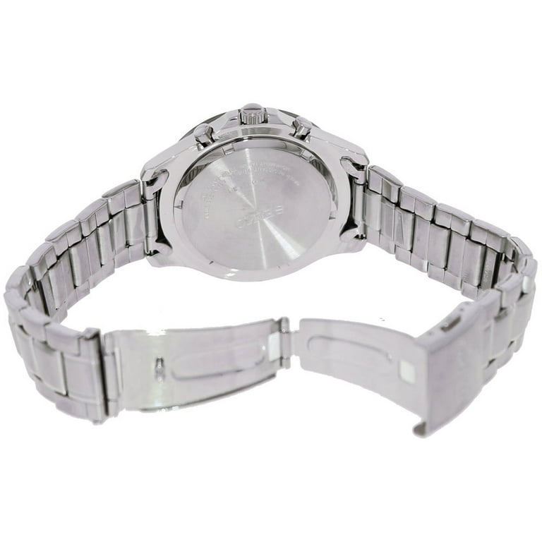 Seiko SNDE27 Men's Black Dial Steel Bracelet Chronograph Watch