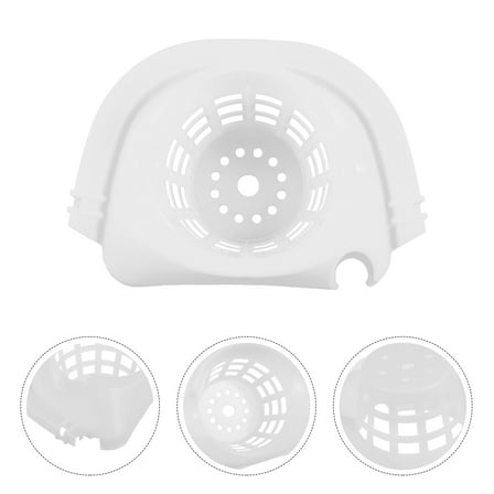 HEANUJJ White Plastic Mop Bucket with Basket, Design, Fast Water Drainage for Efficient Home Cleaning