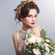 thumbnail image 5 of Aro para el pelo, diadema metálica con forma de mariposa y flor, diadema encadenada, aro para el pelo nupcial, accesorios para el cabello de boda, 5 of 5