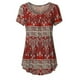 thumbnail image 2 of Camiseta de mujer con cuello redondo, manga corta, camiseta estampada, seitruly AP001627-07, 2 of 7