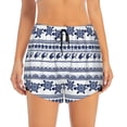 thumbnail image 4 of Lsque Sea Underwater Turtles Printed Women's Running Shorts with Liner Pockets,Elastic Quick Dry Workout Athletic Gym Yoga Shorts,Womens High Waist Shorts-Small, 4 of 9