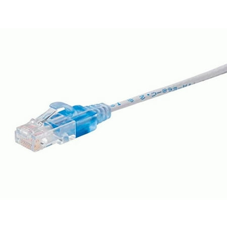 UPC: 0889028083956 | Monoprice Cat6A Ethernet Network Patch Cable – 20 Feet – White | 10-Pack  10G – SlimRun Series