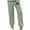 Green, variant on Womens Cinch Bottom Lounge Pants Plus Size Plush Fleece Soft Sleep Pajama Pants Comfort Thermal Pj Bottoms
